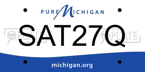 SAT27Q Michigan License Plate