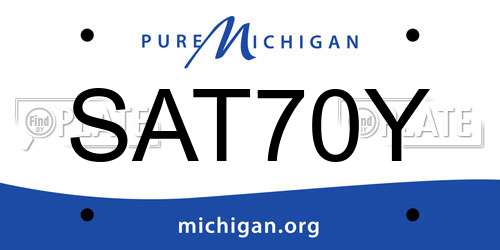 SAT70Y Michigan License Plate