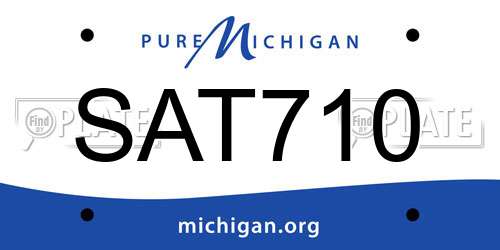 SAT710 Michigan License Plate