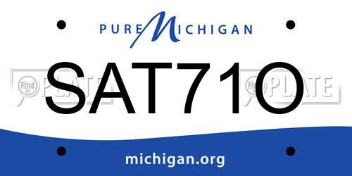 SAT71O Michigan License Plate