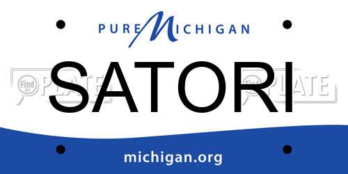 SATORI Michigan License Plate