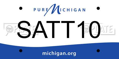 SATT10 Michigan License Plate