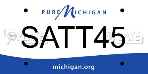 SATT45 Michigan License Plate