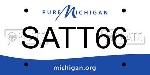 SATT66 Michigan License Plate