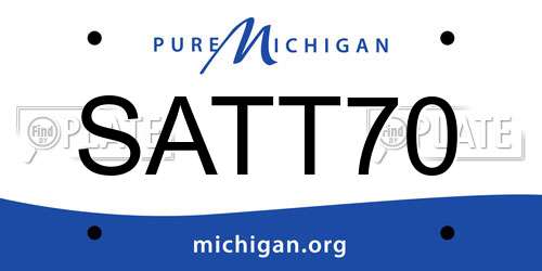 SATT70 Michigan License Plate