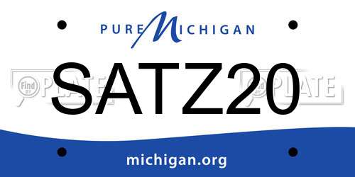 SATZ20 Michigan License Plate