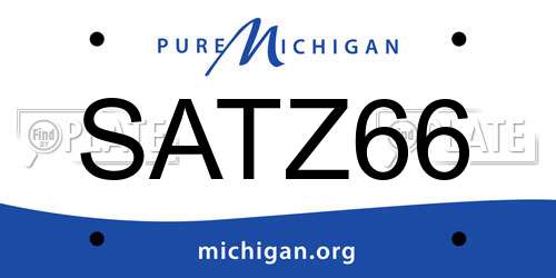 SATZ66 Michigan License Plate