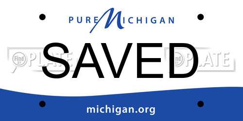 SAVED Michigan License Plate