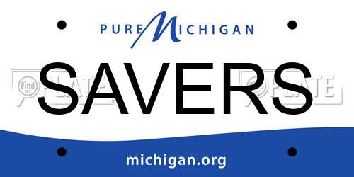 SAVERS Michigan License Plate