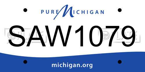 SAW1079 Michigan License Plate
