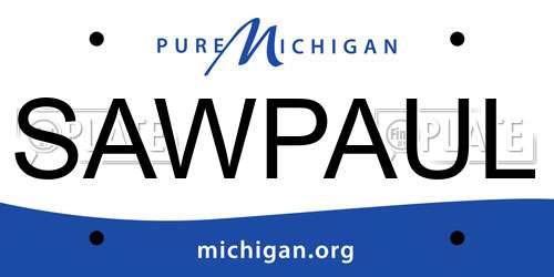 SAWPAUL Michigan License Plate