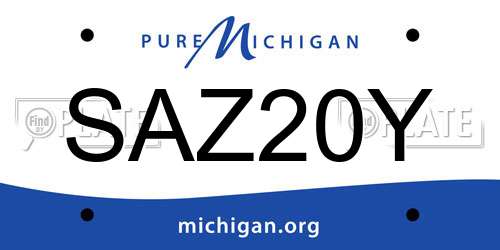 SAZ20Y Michigan License Plate