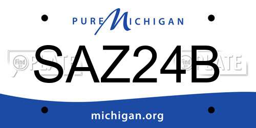 SAZ24B Michigan License Plate