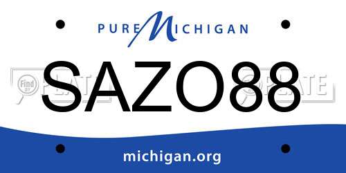 SAZO88 Michigan License Plate