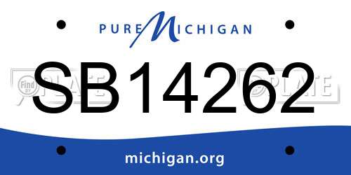SB14262 Michigan License Plate