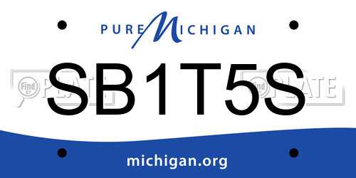 SB1T5S Michigan License Plate