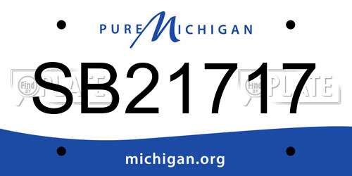 SB21717 Michigan License Plate