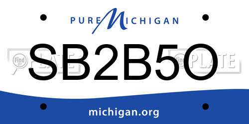SB2B5O Michigan License Plate