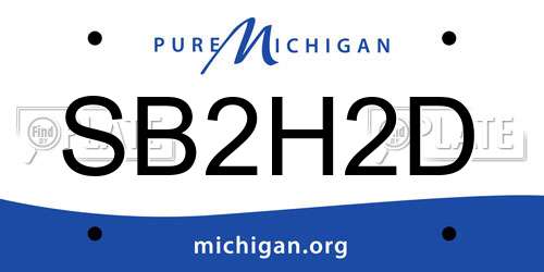 SB2H2D Michigan License Plate