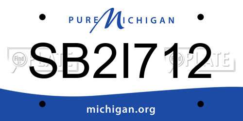 SB2I712 Michigan License Plate