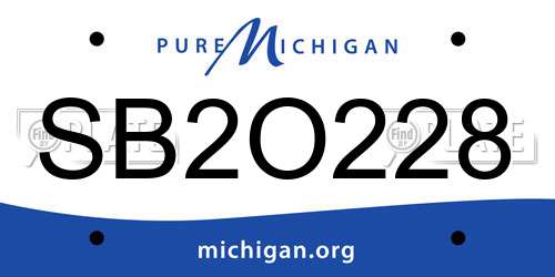 SB2O228 Michigan License Plate