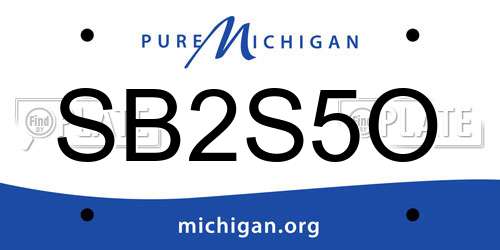 SB2S5O Michigan License Plate