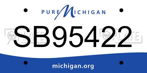 SB95422 Michigan License Plate