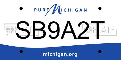 SB9A2T Michigan License Plate