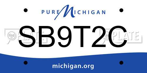 SB9T2C Michigan License Plate