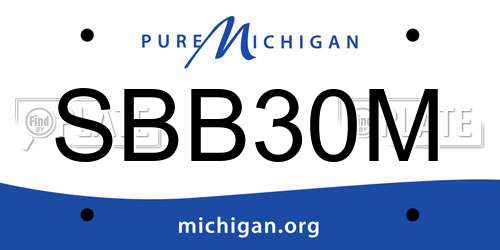SBB30M Michigan License Plate