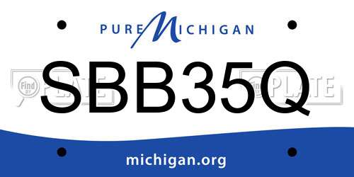 SBB35Q Michigan License Plate