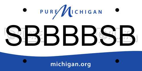 SBBBBSB Michigan License Plate