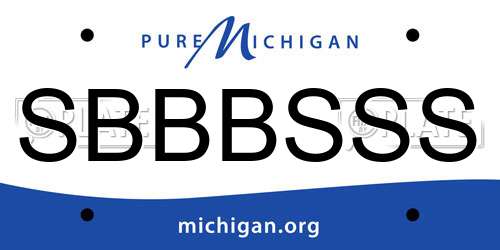 SBBBSSS Michigan License Plate
