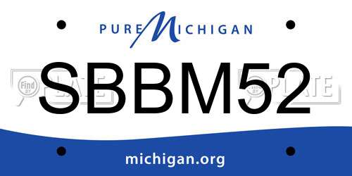 SBBM52 Michigan License Plate