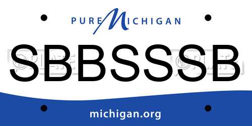 SBBSSSB Michigan License Plate