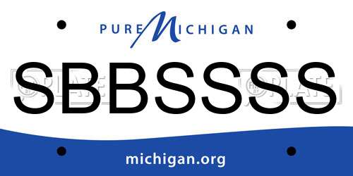SBBSSSS Michigan License Plate