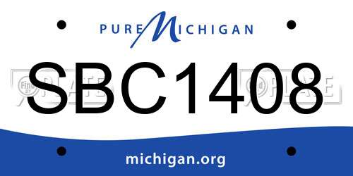 SBC1408 Michigan License Plate