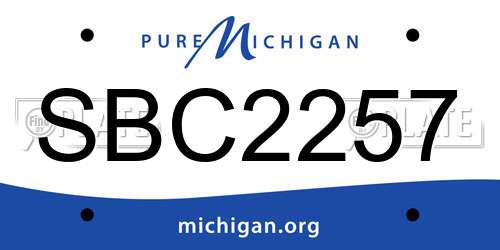 SBC2257 Michigan License Plate