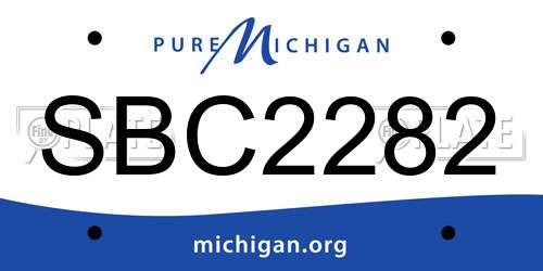 SBC2282 Michigan License Plate