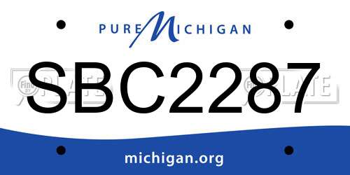 SBC2287 Michigan License Plate