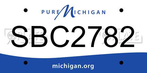SBC2782 Michigan License Plate