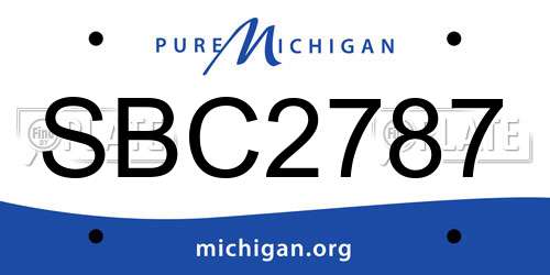 SBC2787 Michigan License Plate