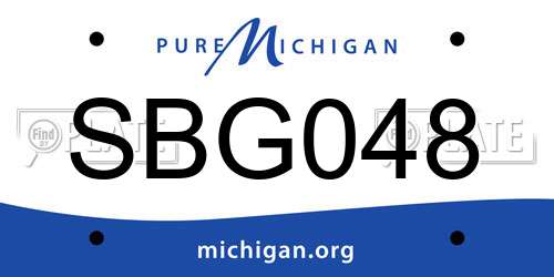 SBG048 Michigan License Plate