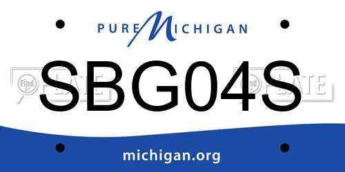 SBG04S Michigan License Plate
