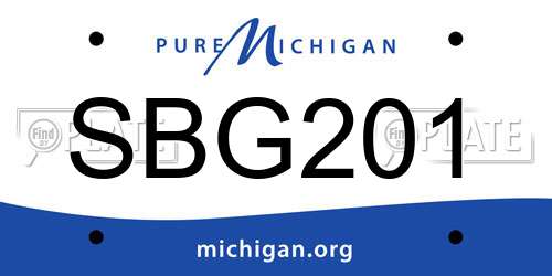 SBG201 Michigan License Plate