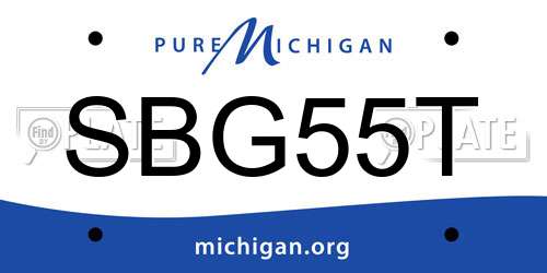 SBG55T Michigan License Plate