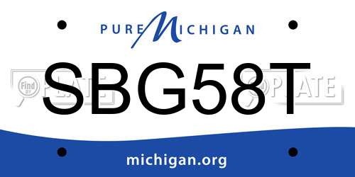 SBG58T Michigan License Plate