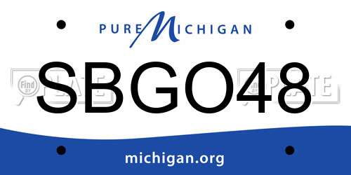 SBGO48 Michigan License Plate