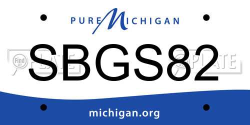 SBGS82 Michigan License Plate