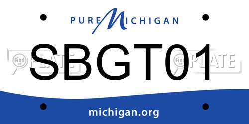 SBGT01 Michigan License Plate